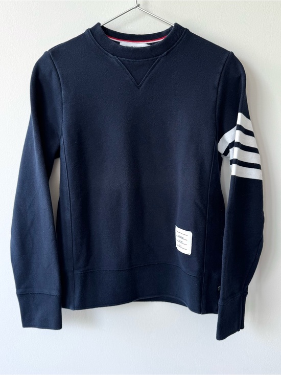 Thom Browne Other - Thom Browne 4 Bar Unisex Crewneck Sweatshirt Navy - Size 0 - Made In Japan